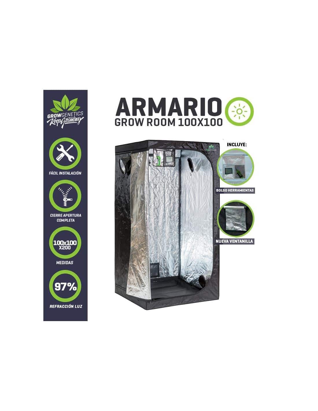 CARPA DE CULTIVO 100X100X200-GROW GENETICS