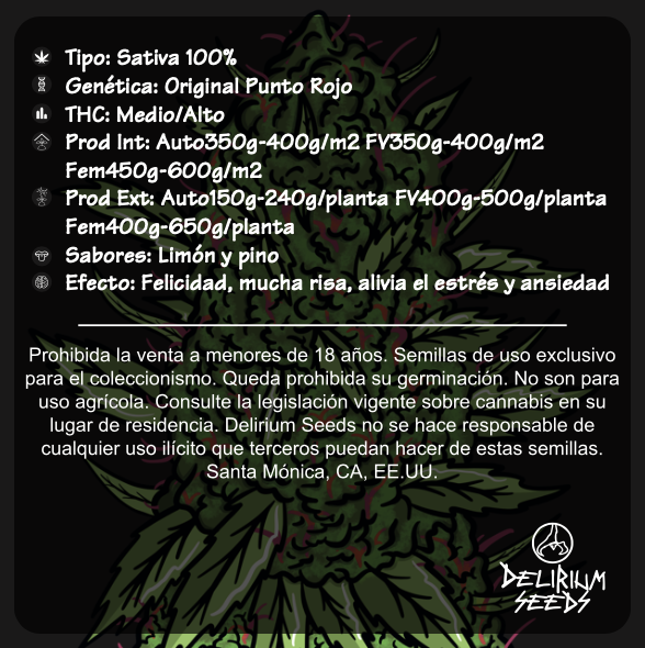 PUNTO ROJO FAST VERSION X2-DELIRIUM SEEDS - imagen 2