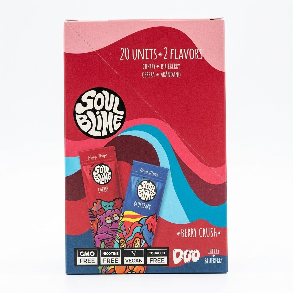 BLUNT HEMP WRAPS DUO BERRY CRUSH (GUINDA 10U/ARANDANO10U) - SOULBLIME - imagen 2