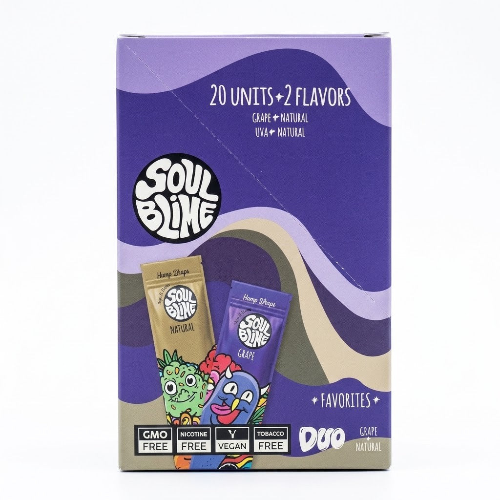 BLUNT HEMP WRAPS DUO FAVORITES (NATURAL10U/UVA 10U) - SOULBLIME - imagen 2
