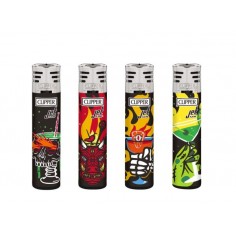 ENCENDEDOR JET FLAME JET SKULL DRINKS 24U-CLIPPER