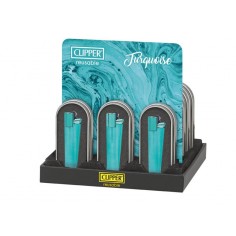 ENCENDEDOR METÁLICO TURQUEOSIE 12U-CLIPPER