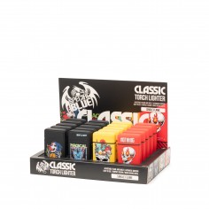 DISPLAY RUBBER SKULL & ROSES LIGHTER 20U-CALVO