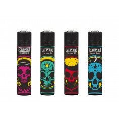 ENCENDEDOR DISPLAY CLASICO BLACK MAGIC SKULLS 24U-CLIPPER