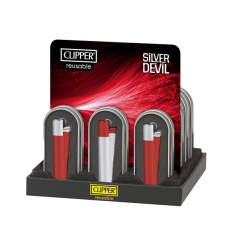 ENCENDEDOR METALICO SILVER DEVIL 12U-CLIPPER