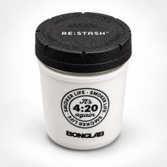 JAR BLANCO 8OZ-BONGLAB RE: STASH