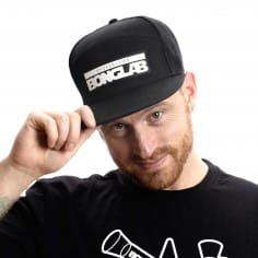 BLACK JOCKEY WHITE RUBBER LOGO-BONGLAB