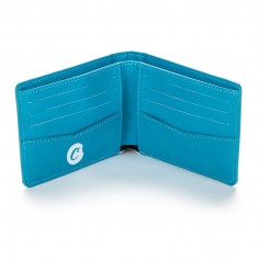 BILLETERA DE ECOCUERO TEXTURIZADO BLUE-COOKIES