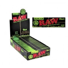 PAPELILLOS BLACK ORGANIC HEMP 1 1/4 24 UD-RAW